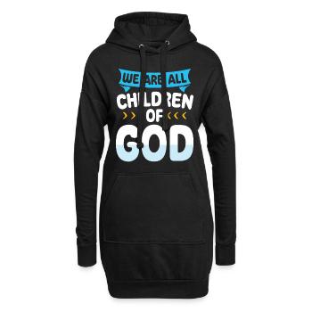 Wir Sind Alle Kinder Gottes Christlicher Glaube - Hoodie-Kleid - Schwarz - Vorne