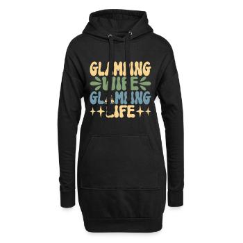 Glamping Glamper - Hoodie-Kleid - Schwarz - Vorne