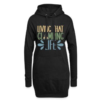 Glamping Glamper - Hoodie-Kleid - Schwarz - Vorne