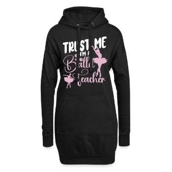 Ballet Danseuse Danse Ballerine - Sweat-shirt à capuche long Femme - noir - Devant