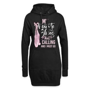 Ballet Danseuse Danse Ballerine - Sweat-shirt à capuche long Femme - noir - Devant