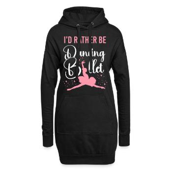Ballet Dancer Dance Girl Ballerina - Hoodie-Kleid - Schwarz - Vorne