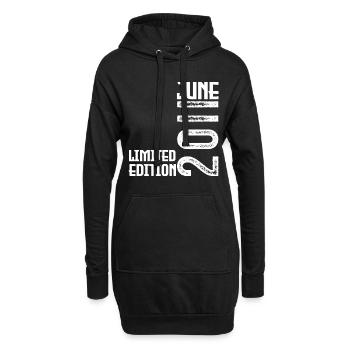 Cadeau juin 2011 anniversaire Juin 2011. juin 2011 - Sweat-shirt à capuche long Femme - noir - Devant
