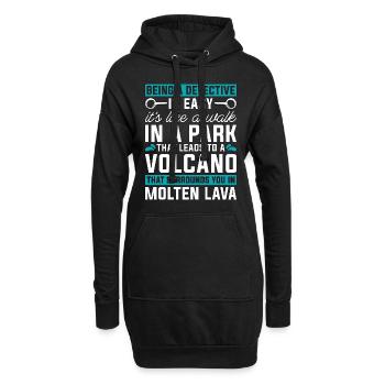 Détective Être un détective est une enquête facile - Sweat-shirt à capuche long Femme - noir - Devant