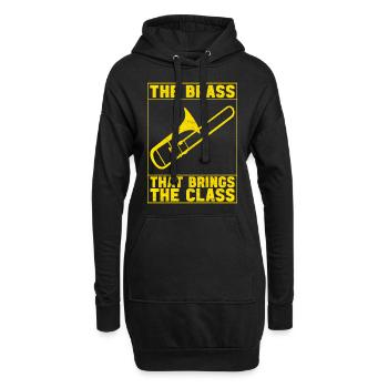 Posaune Trombone - Sweat-shirt à capuche long Femme - noir - Devant