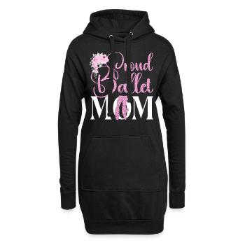 Ballet Dancer Dance Girl Ballerina - Hoodie-Kleid - Schwarz - Vorne