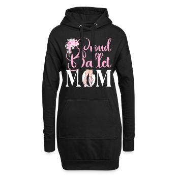 Ballet Dancer Dance Girl Ballerina - Hoodie-Kleid - Schwarz - Vorne
