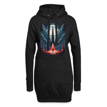illuminat illuminati Gebirde Dreieck Man - Hoodie-Kleid - Schwarz - Vorne