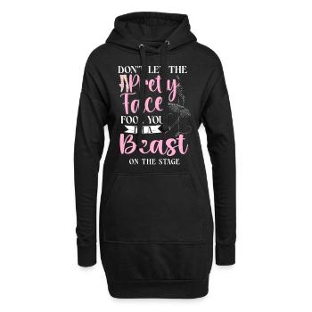 Ballet Danseuse Danse Ballerine - Sweat-shirt à capuche long Femme - noir - Devant