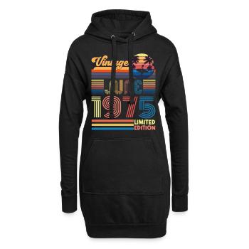 anniversaire juin 1975. June 1975 Juin 1975 Cadeau - Sweat-shirt à capuche long Femme - noir - Devant