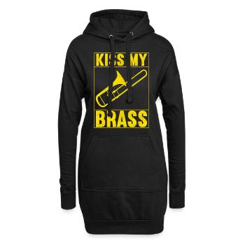 Posaune Trombone - Sweat-shirt à capuche long Femme - noir - Devant
