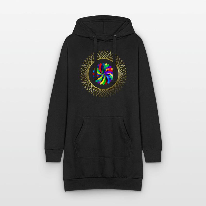 Graphic - graphic pattern - geometric pattern Hoodie Dress