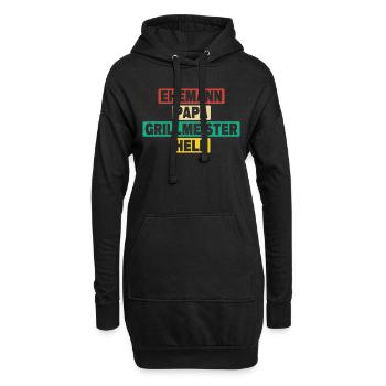 Ehemann Papa Grillmeister Held Retro Vatertag - Hoodie-Kleid - Schwarz - Vorne
