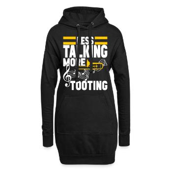 Posaune Trombone - Sweat-shirt à capuche long Femme - noir - Devant
