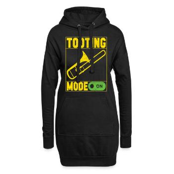 Posaune Trombone - Sweat-shirt à capuche long Femme - noir - Devant