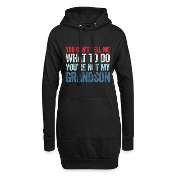 Tu ne peux pas me dire quoi faire, tu n’es pas mon grand-père - Sweat-shirt à capuche long Femme - noir - Devant