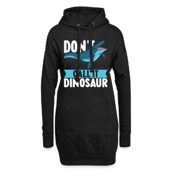 Mosasaurus Dinosaurier - Hoodie-Kleid - Schwarz - Vorne