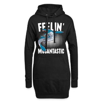 Dinosaure mosasaure - Sweat-shirt à capuche long Femme - noir - Devant