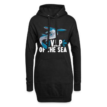 Mosasaurus Dinosaurier - Hoodie-Kleid - Schwarz - Vorne