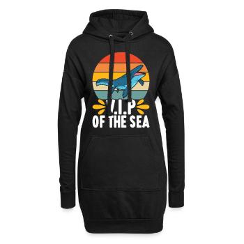 Mosasaurus Dinosaurier - Hoodie-Kleid - Schwarz - Vorne