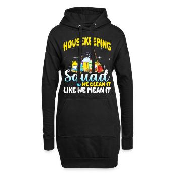 Housekeeping Squad - Hoodie-Kleid - Schwarz - Vorne
