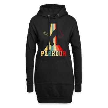 Parkour Freerunner Traceur Retro Freerunning Herren B - Hoodie-Kleid - Schwarz - Vorne