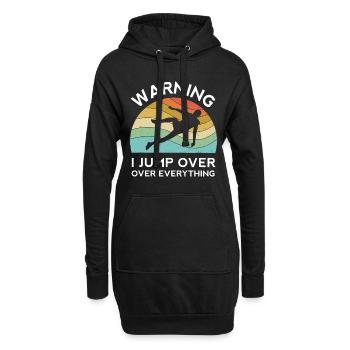 Parkour Free Running Training Traceur Retro Boys S - Sweat-shirt à capuche long Femme - noir - Devant