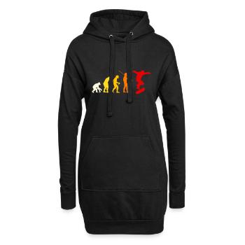 Skateboard Mode Skater Cadeau Adolescent Enfants Outfi - Sweat-shirt à capuche long Femme - noir - Devant