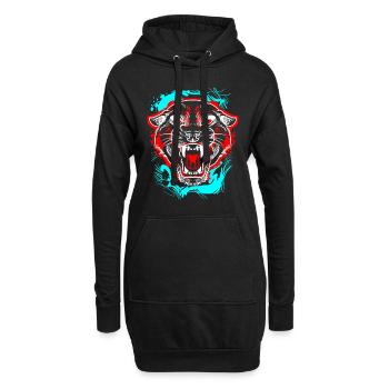 L.Gor Tiger - Hoodie-Kleid - Schwarz - Vorne