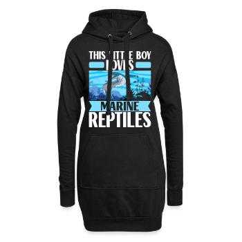 Mosasaurus Dinosaurier - Hoodie-Kleid - Schwarz - Vorne