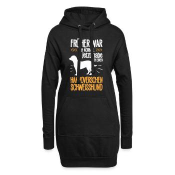 Heute habe ich einen Hannoverscher Schweißhund - Hoodie-Kleid - Schwarz - Vorne