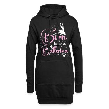 Ballet Dancer Dance Girl Ballerina - Hoodie-Kleid - Schwarz - Vorne