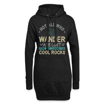 Manche sind auf der Suche nach coolen Felsen - Geologe Geodeb - Hoodie-Kleid - Schwarz - Vorne