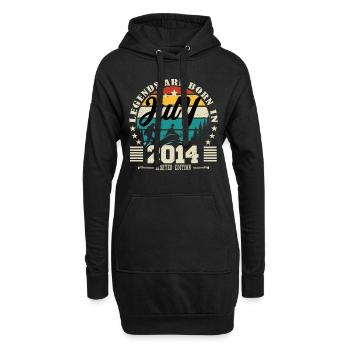 Juli 2014. Geburtstagsgeschenk Juli 2014. - Hoodie-Kleid - Schwarz - Vorne