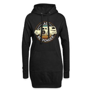 Embaumeur Dernier Intervenant Rétro Morticien Embaumeurs - Sweat-shirt à capuche long Femme - noir - Devant