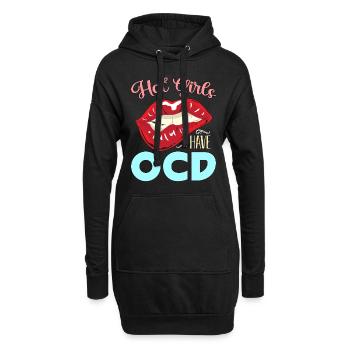 Santé mentale Les filles chaudes ont une sensibilisation à la santé TOC - Sweat-shirt à capuche long Femme - noir - Devant