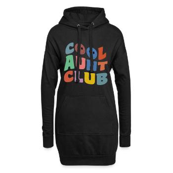 Cool Aunt Club Drôle de sourire Coloré Cool Aunt Club - Sweat-shirt à capuche long Femme - noir - Devant