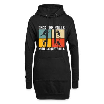 Joueur de racquetball - Sweat-shirt à capuche long Femme - noir - Devant