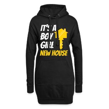 C’est une nouvelle maison - Sweat-shirt à capuche long Femme - noir - Devant