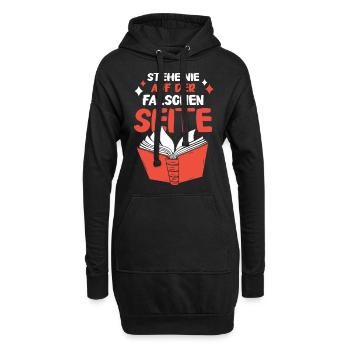Buch Lesen Bücher Buch Nerd Bücherwurm - Hoodie-Kleid - Schwarz - Vorne