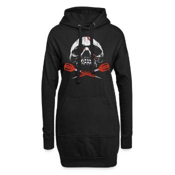 Fléchettes Fléchettes Joueur de fléchettes Fléchettes - Sweat-shirt à capuche long Femme - noir - Devant