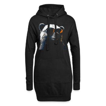 Ours Lunettes de soleil Lunettes cadeaux Ours polaire Cool Animal - Sweat-shirt à capuche long Femme - noir - Devant