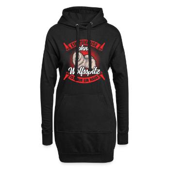 Ohne Wolfsspitz nur ein Haus Deutscher Keeshond - Hoodie-Kleid - Schwarz - Vorne