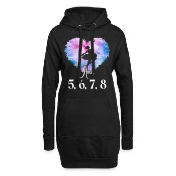 Ballet Danseuse Danse Ballerine - Sweat-shirt à capuche long Femme - noir - Devant