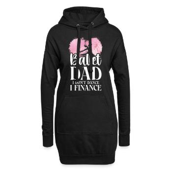 Ballet Danseuse Danse Ballerine - Sweat-shirt à capuche long Femme - noir - Devant