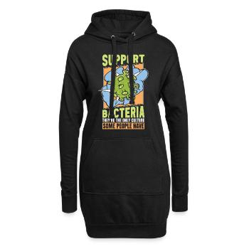 Un microbiologiste soutient les bactéries qu’ils sont scientifiques - Sweat-shirt à capuche long Femme - noir - Devant