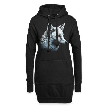Fuchs Tierliebhaber Geschenk Wildtier Tier Motiv - Hoodie-Kleid - Schwarz - Vorne