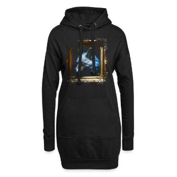 Fuchs Tierliebhaber Geschenk Wildtier Tier Motiv - Hoodie-Kleid - Schwarz - Vorne