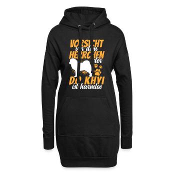 Vorsicht vor dem Do Khyi Tibetmastiff Tibetdogge - Hoodie-Kleid - Schwarz - Vorne
