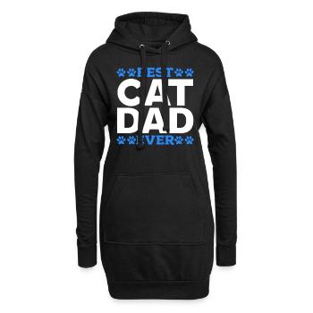 Meilleur père de chat de tous les temps - Amoureux des chats et propriétaire de chat Happy Fa - Sweat-shirt à capuche long Femme - noir - Devant